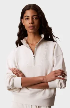 Женская белая спортивная кофта FRENCH TERRY STANDARD Белый S Calvin Klein LV044G247G