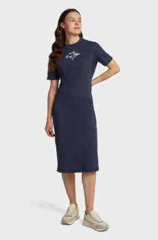 Женское темно-синее платье Синий XS Tommy Hilfiger WW0WW43830