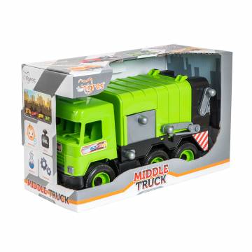 Автомодель Tigres Middle Truck Мусоровоз, от 1 года, зеленый (39484) Автомодель Tigres Middle Truck Мусоровоз, от 1 года, зеленый (39484)