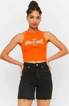 Женский оранжевый топ Оранжевый M Tally Weijl SSLCOWIDAL