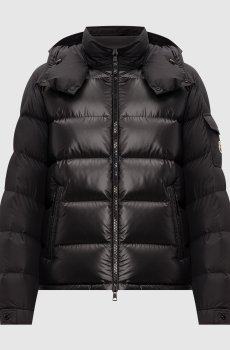 Черный пуховик Moncler Maya