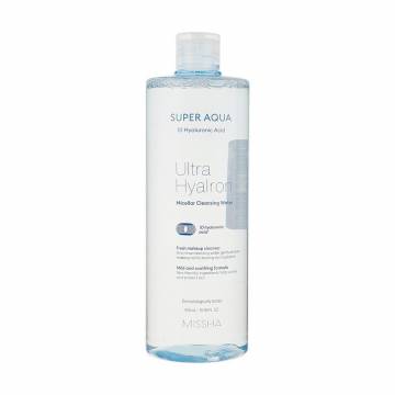 Увлажняющая мицеллярная вода для лица Missha Super Aqua Ultra Hyalon Micellar Cleansing Water, 500 мл Увлажняющая мицеллярная вода для лица Missha Super Aqua Ultra Hyalon Micellar Cleansing Water, 500 мл