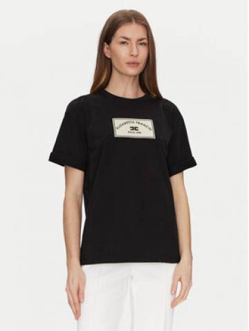 Elisabetta Franchi Футболка MA-035-51E2-V170 Чорний Regular Fit Elisabetta Franchi Футболка MA-035-51E2-V170 Чорний Regular Fit