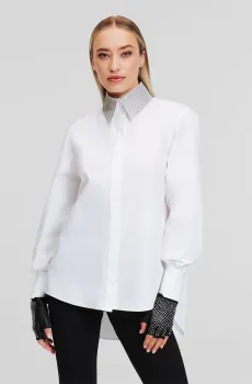 Женская белая рубашка Белый 46 Karl Lagerfeld 245W1601