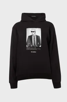 Женское черное худи PORTRAIT Черный XS Karl Lagerfeld B1W20012