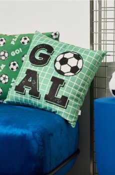 Наволочка з футбольним мотивом - блідо-зелений