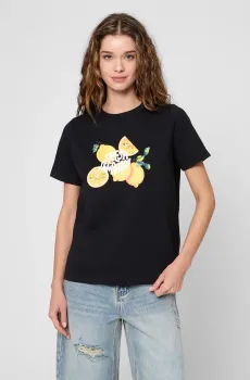 Женская черная футболка Черный XL PRPY PWTSHGOK44