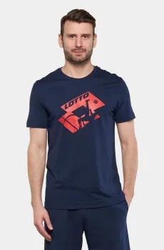 Мужская темно-синяя футболка TEE SOCCER CLUB Синий M Lotto 219492/1CI