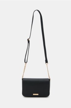 Crossbody-сумка з штучної шкіри - чорний