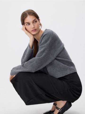 Reserved - Кардиган на ґудзиках - середньо-сірий - 022GH-85M