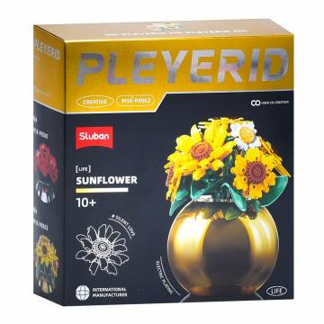Конструктор Sluban Квіти у вазі Соняшники 525 деталей (M38-P8062)