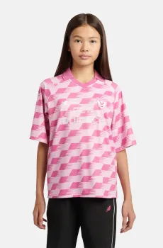 Детское розовое поло Megaspeed Printed Football Розовый 9-10Y New Balance YT61W8VCLIR