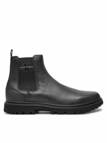 Calvin Klein Jeans Челсі Eva Mid Chelsea Boot Lth YM0YM00750 Чорний Calvin Klein Jeans Челсі Eva Mid Chelsea Boot Lth YM0YM00750 Чорний