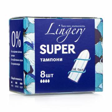 Тампоны Lingery Super, 8 шт Тампоны Lingery Super, 8 шт