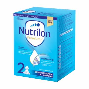 Детская сухая молочная смесь Nutrilon Premium+ 2, от 6 до 12 месяцев, 1 кг Детская сухая молочная смесь Nutrilon Premium+ 2, от 6 до 12 месяцев, 1 кг