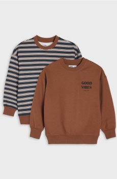 Світшоти crewneck з домішкою бавовни 2 pack - різнобарвний