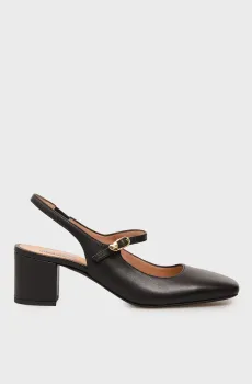 Женские черные кожаные слингбэки Черный 40 Love Moschino JA10195G1OIE0000