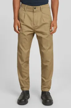 Мужские бежевые брюки Pleated Бежевый 34-32 G-Star RAW D24543,D967