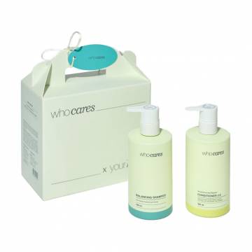Набор для ухода за волосами Who Cares Hair Care Balancing Set (шампунь, 300 мл + кондиционер, 300 мл) Набор для ухода за волосами Who Cares Hair Care Balancing Set (шампунь, 300 мл + кондиционер, 300 мл)