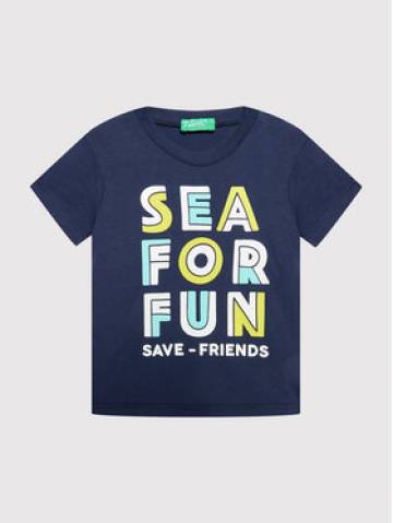 United Colors Of Benetton Футболка 3096C15AY Cиній Regular Fit United Colors Of Benetton Футболка 3096C15AY Cиній Regular Fit