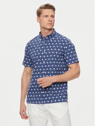 Tommy Hilfiger Сорочка Mini Palm Print MW0MW34582 Cиній Slim Fit Tommy Hilfiger Сорочка Mini Palm Print MW0MW34582 Cиній Slim Fit