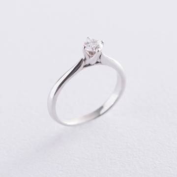 Золотое помолвочное кольцо (куб. цирконий Swarovski) к06267 Золотое помолвочное кольцо (куб. цирконий Swarovski) к06267