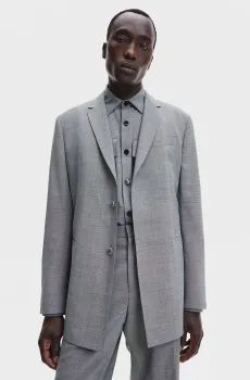 Мужской серый пиджак TWO TONE MODERN RELAXED Серый M Calvin Klein K10K110838