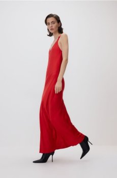 Reserved - Сукня-максі на бретельках - червоний - 698HF-33X