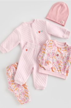 Reserved - Спортивний костюм з вишивкою - лавандовий - 697IM-04X