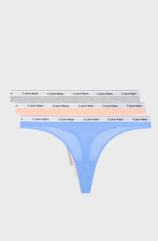 Женские трусики (3 шт) THONG Разноцветный XL Calvin Klein 000QD5209E