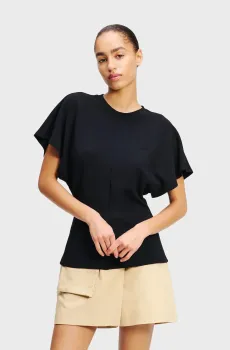 Женская черная футболка FLUID FEMININE Черный L Karl Lagerfeld A2W17061