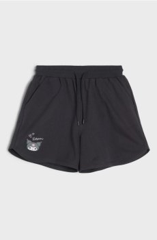 Бавовняні шорти Kuromi - антрацитовий