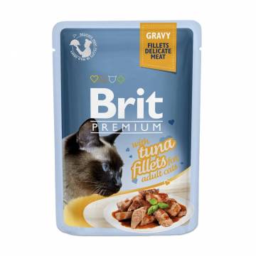Влажный корм для кошек Brit Premium Cat Pouch из филе тунца в соусе, 85 г Влажный корм для кошек Brit Premium Cat Pouch из филе тунца в соусе, 85 г