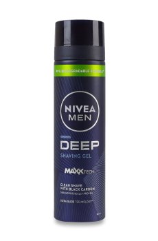 Мужской черный гель для бритья NIVEA MEN Deep, 200 мл