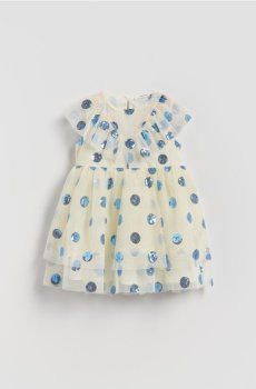 Reserved - Сукня з тюлю з паєтками - нюдовий - 522FW-02X