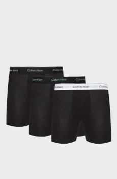 Мужские черные боксеры (3 шт) BOXER BRIEF Черный S Calvin Klein LV00NB4394
