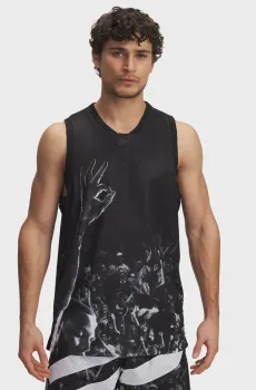 Мужская черная майка Curry Signature Sub Tank Черный M Under Armour 6000783-001
