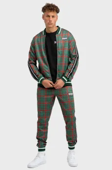 Мужской зеленый спортивный костюм в клетку (кофта, брюки) Зеленый S Lonsdale 117734