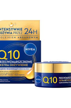 Ночной восстанавливающий крем против морщин лица NIVEA Q10 Интенсивное питание, 50 мл
