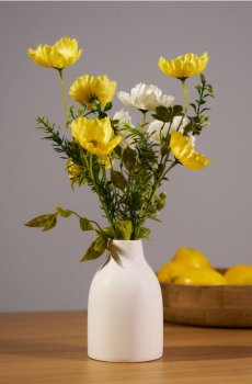 Декоративна рослина у вазі - світло-жовтий