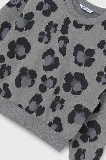 Детская кофта Mayoral цвет серый с принтом 7470