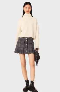 Женский белый кашемировый свитер Белый 34 MAJE MFPPU00949_Ecru