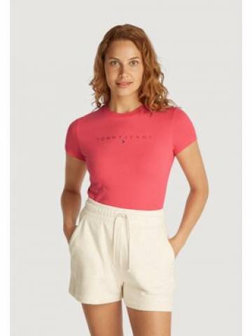 Tommy Jeans Футболка Tonal Linear DW0DW20315 Рожевий Slim Fit Tommy Jeans Футболка Tonal Linear DW0DW20315 Рожевий Slim Fit