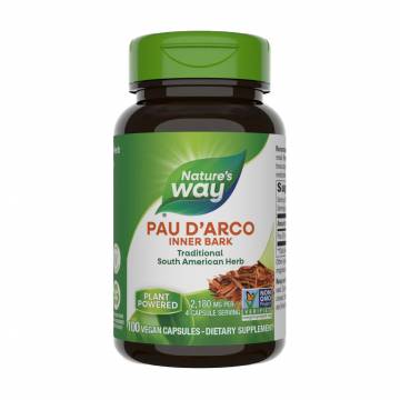 Кора муравьиного дерева Natures Way Pau dArco 1090 мг, 100 капсул Кора муравьиного дерева Natures Way Pau dArco 1090 мг, 100 капсул