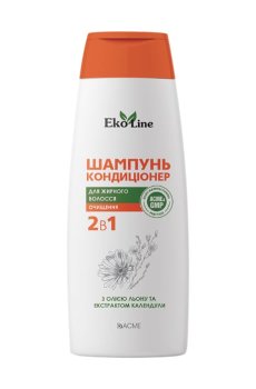 Шампунь Acme Color EkoLine Очищение, для жирных волос, с маслом льна и экстрактом календулы, 200 мл