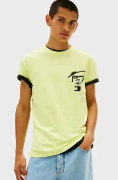 Мужская желтая футболка REG CITY Желтый L Tommy Jeans DM0DM22553