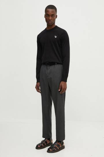 Хлопковый свитер PS Paul Smith цвет чёрный лёгкий M2R.200YZ.L21858 Хлопковый свитер PS Paul Smith цвет чёрный лёгкий M2R.200YZ.L21858