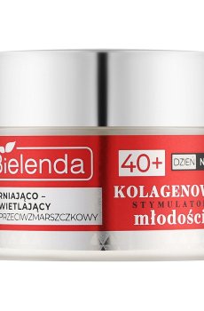 Укрепляющий и осветляющий крем для лица Bielenda Collagen Youth Stimulator Cream 40+ против морщин, 50 мл