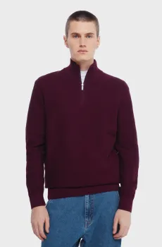 Мужская бордовая кофта Бордовый S SPRINGFIELD 1402519