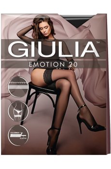 Чулки женские Giulia Emotion 20 DEN, Nero, размер 1/2